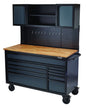 BUNKER Gereedschapswagen/werkbank met achterwand, 142cm, grijs (D08242)