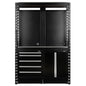 BUNKER Opbergrek met geperforeerde achterwand en 2 vloerkasten, 1500x2210x520mm (D27972)
