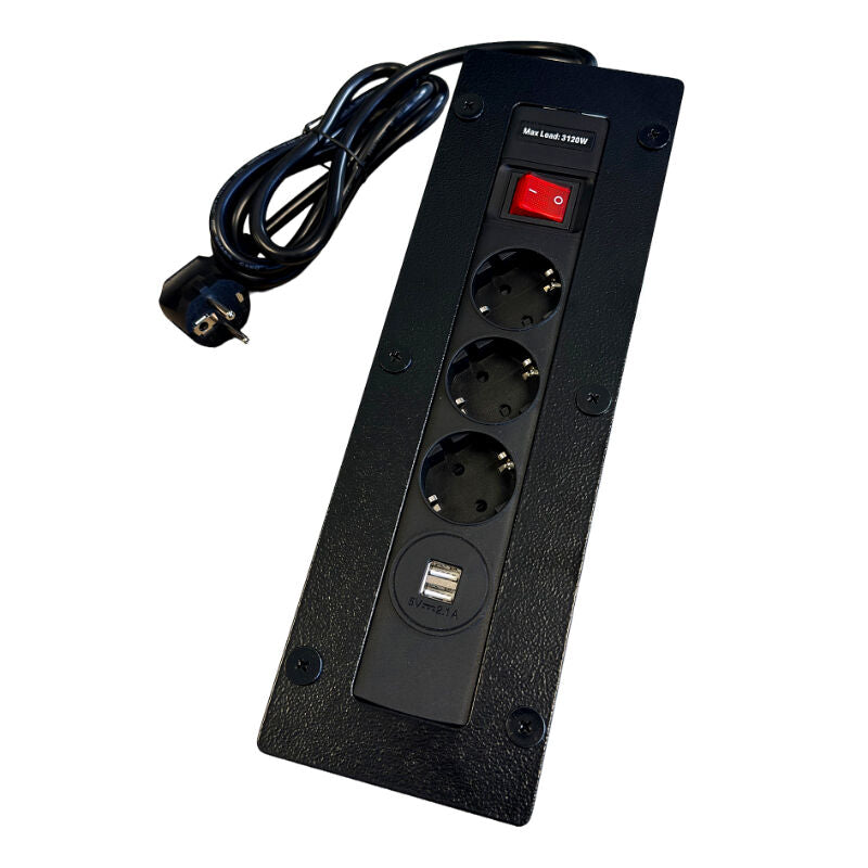 BUNKER Werkbank, in hoogte verstelbaar, met hardhouten werkblad en achterwand, 155cm (D27349)