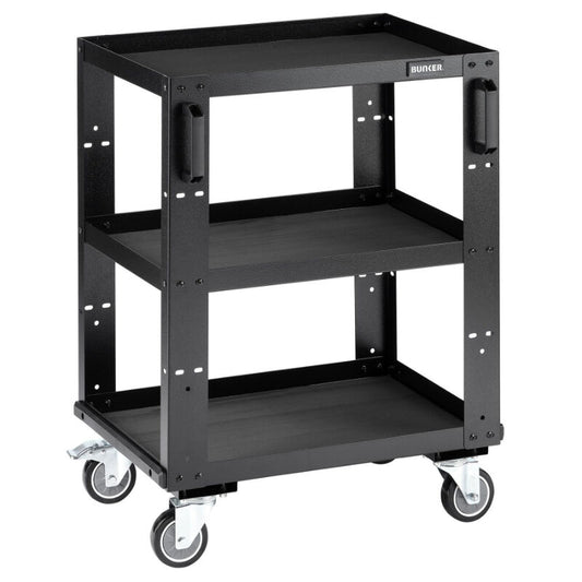 BUNKER Werkplaatstrolley, 3 schappen, 65cm