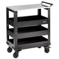 BUNKER Werkplaatstrolley met RVS werkblad, 3 schappen, 71cm