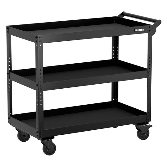 BUNKER Werkplaatstrolley XL, 3 schappen, 85cm