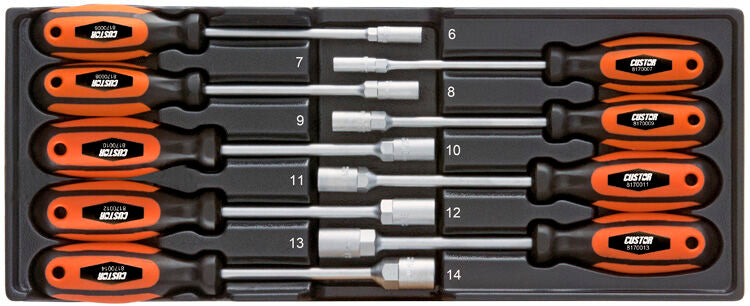 Dopschroevendraaierset, 9dlg, M-module