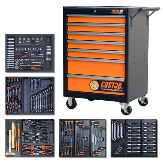 Gereedschapswagen COMPACT, 5 laden gevuld
