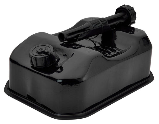 Jerrycan staal, laag model, 5L, zwart