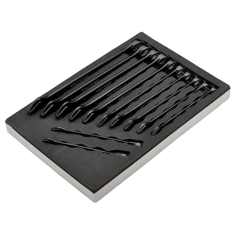 Steekringsleutel set, zwart, 12dlg