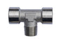 T-stuk 1/4", 1x buitendraad en 2x binnendraad