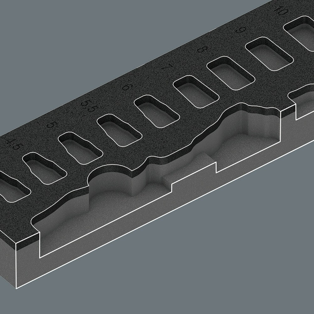 9720 Inzet met 8000 A Zyklop ratel 1/4" 37-delig