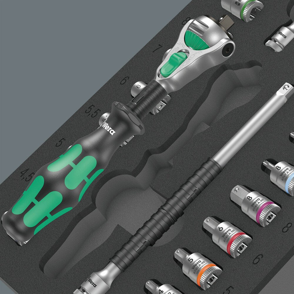 9720 Inzet met 8000 A Zyklop ratel 1/4" 37-delig