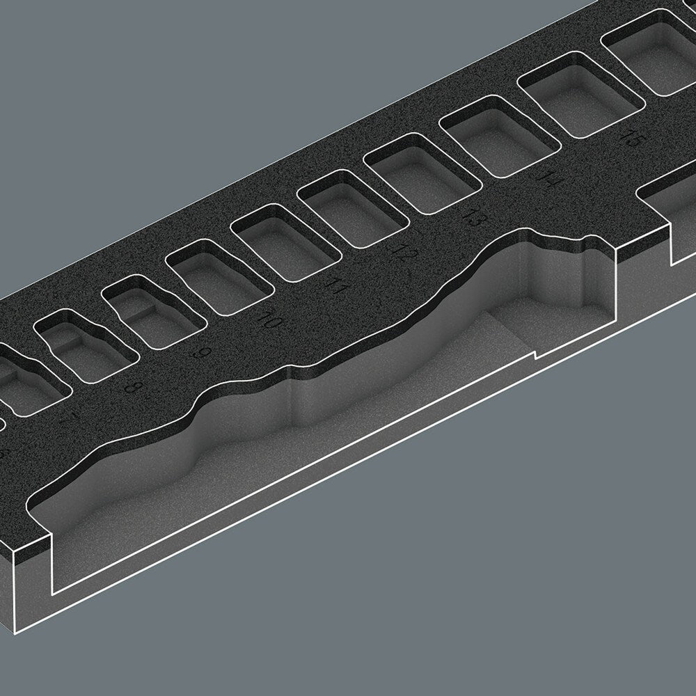 9721 Inzet met 8000 B Zyklop ratel 3/8" 23-delig