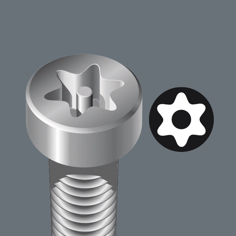 3867/4 TORX® BO BITS MET BORING, RVS, TX BO 15 X 89 MM