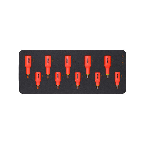 VDE 3/8"+1/2" Doppenset inbus, 10dlg, M-module
