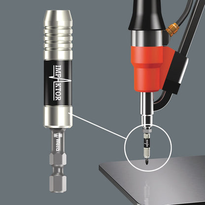 897/4 IMP IMPAKTOR HOUDER MET SPANRING EN MAGNEET, 1/4 DUIM X 75 MM